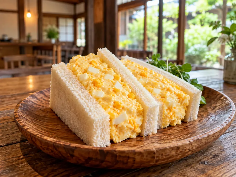 たまごサラダをたっぷりはさんだ自家製たまごサンド